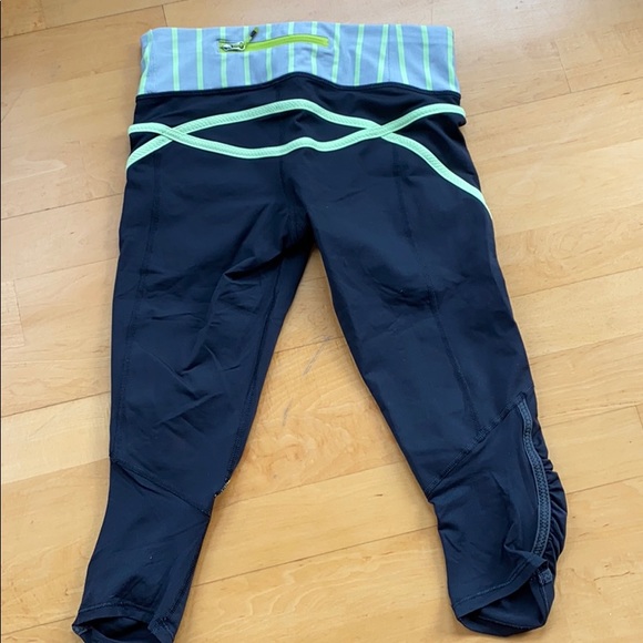 Lululemon Run: Pace Crop black mint reflective - Picture 2 of 8